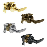 Cerradura manija, ilindro latón, negro,